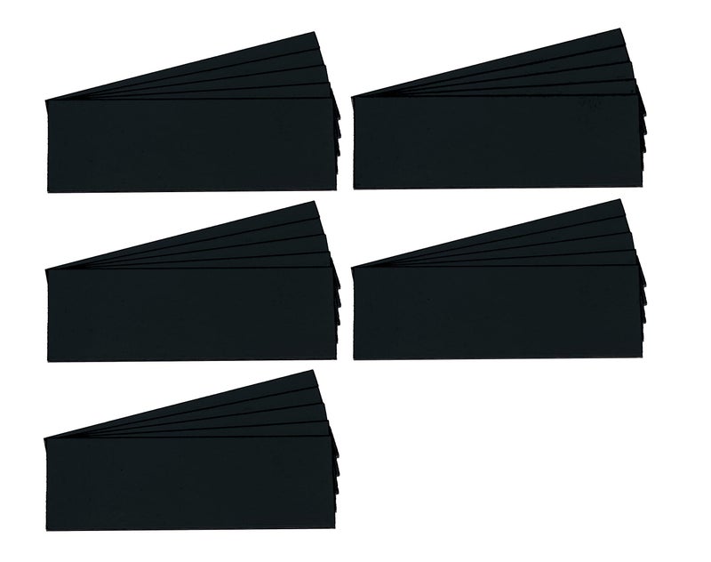MV Magna Visual Magna Visual 1" x 3" Black Pre-Cut Write On Wipe Off Magnetic Strips 25 Pack - Image 1